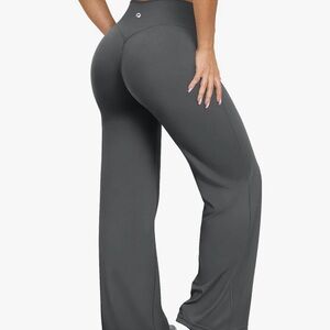Women's Gray High-Waisted Yoga Pants